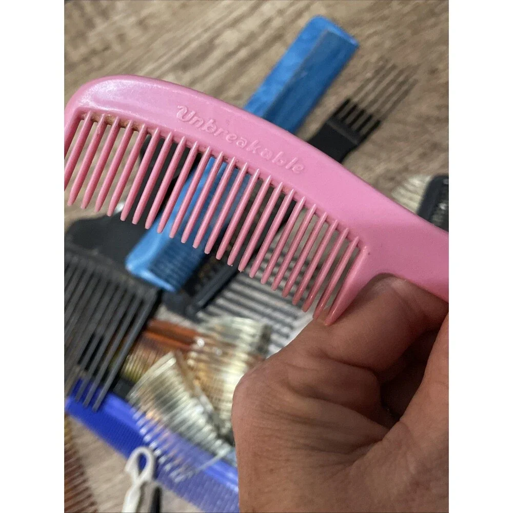 Hair Comb Lot of Goody Ace Unbreakable Retro Vintage 80s  Pick Comb Clips Read